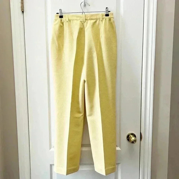 Vintage Pantsuit Blazer Trousers Matching Set Yellow Size 8 Petite - Picture 6 of 16